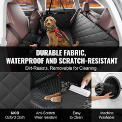 53 x 24.8 in Dog Car Seat Cover for Back Seat Waterproof 600D for Cars