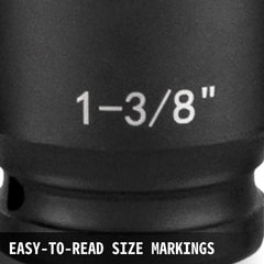 Impact Socket Set 1/2 Inches 43 Piece Impact Sockets, Standard Socket Assortment, 1/2 Inches Drive Socket Set 6-Point Sockets Metric 9-30mm (Standard/Deep)