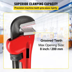 Pipe Wrench, 60 inch, Heavy Duty Cast Iron Straight Plumbing Wrench, Adjustable Plumber Tool for Sink Faucet Toilet Bowl Bathroom Kitchen Drainer Repair Installation