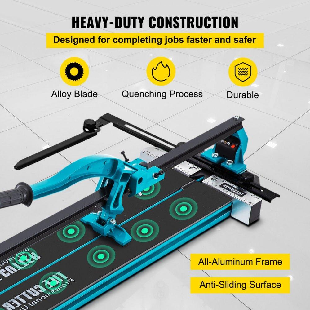 Tile Cutter 1 m Cutting Tool w/ Laser Guide Single Rail Double Brackets