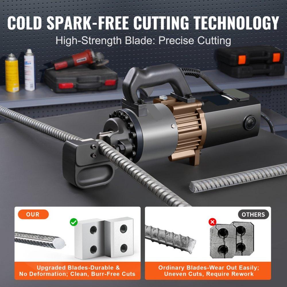 2000W Electric Hydraulic Rebar Cutter Cutting up to 1 Inch #8 4-25mm