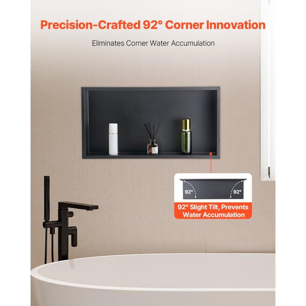Shower Niche 33.0x63.5x10.2cm Recessed Wall Shelf Stainless Steel