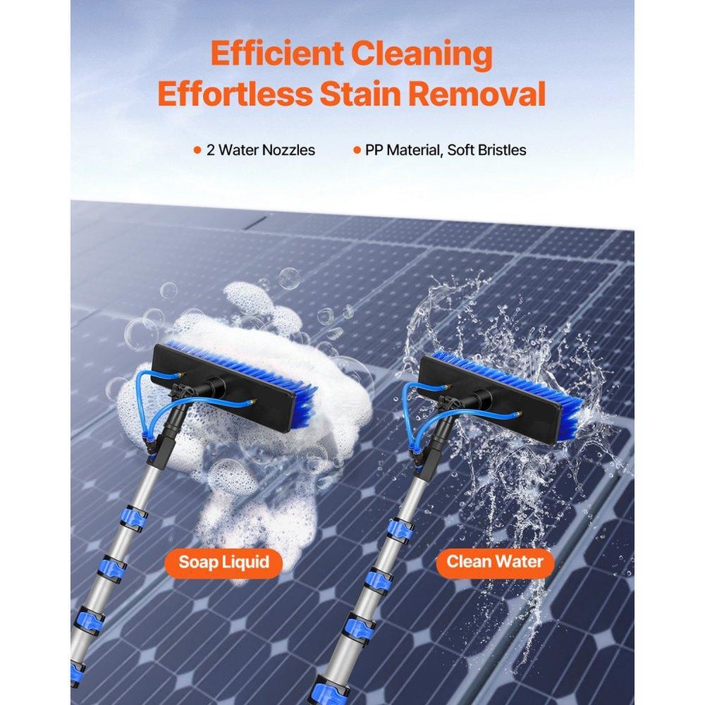 Water Fed Pole Kit 7.3m Solar Panel Cleaning Pole with Extendable Handle