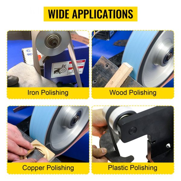 Belt Grinder 2"x72" Wheel Set, Complete Belt Knife Grinder Wheel Set, Aluminum Belt Grinder Wheel Crowned, for Knife Grinder 4" Drive Wheel 0.94" Bore 3" Tracking 2" Idler Wheels (4"-3"-2") - Image 7