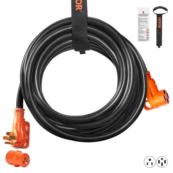 30FT RV POWER EXTENSION CORD 50 AMP NEMA 14-50R/14-50P ETL LISTED