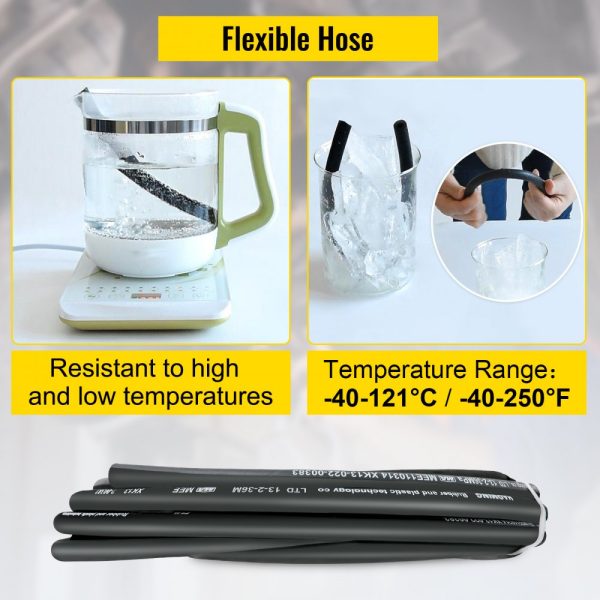 50 Ft Rubber Hydraulic Hose 2 High-Tensile Steel Wire Braid 1/2 Inch ID 5000 PSI Max -40°F to 250°F Hydraulic Oil Flexible Hose - Image 6