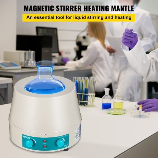 1000ml Magnetic Stirrer 350W 0-1600 RPM Laboratory Liquid Heating Mantle - Image 2