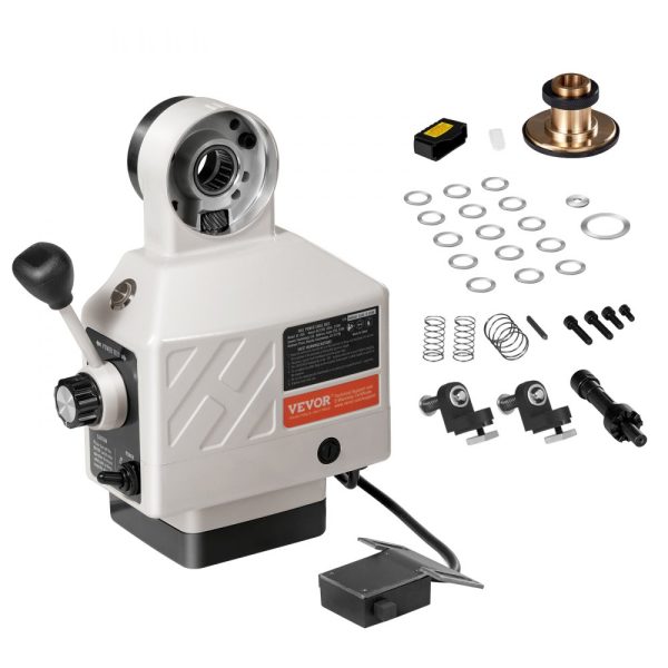Z-Axis Power Feed for milling machine with 450 in-lb torque 0-200 RPM adjustable speed 120V table feed for knee-type mills 5/8 end shaft