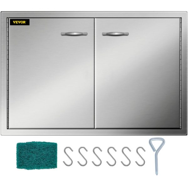 BBQ Access Door 33x22 Stainless Steel Double Door Outdoor Kitchen Cabinet