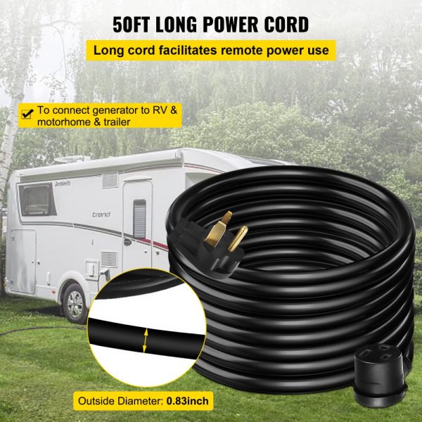 Welding Extension Cord 50ft MIG TIG Plasma Welding Cord 30A Extension Cord for Portable Welders - Image 4