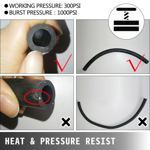 8AN Fuel Hose Kit 20Pcs 32.8ft Stainless Steel Braided Nylon Hose with NBR/CPE Synthetic Rubber Adapter - Image 3