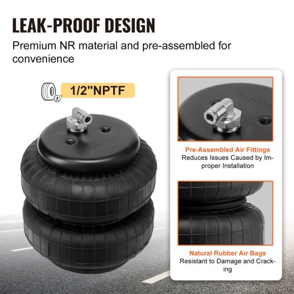 Air Suspension Bag Kit for 2007-2018 Silverado 1500 Sierra 1500 2WD 4WD 5000 lbs Capacity 5 to 100 PSI - Image 4