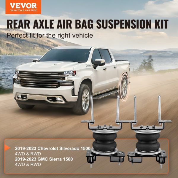 Chevrolet Silverado GMC Sierra 1500 4x4 RWD AirSuspensionKit 2019-2023 5000 lbs Capacity 5-100 PSI - Image 2
