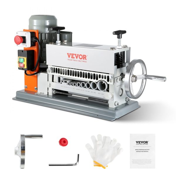 Automatic Electric Wire Stripping Machine 0.06 to 1.42 inches 370W 88 ft/min With Manual Crank 11 Channel Scrap Copper Recycling