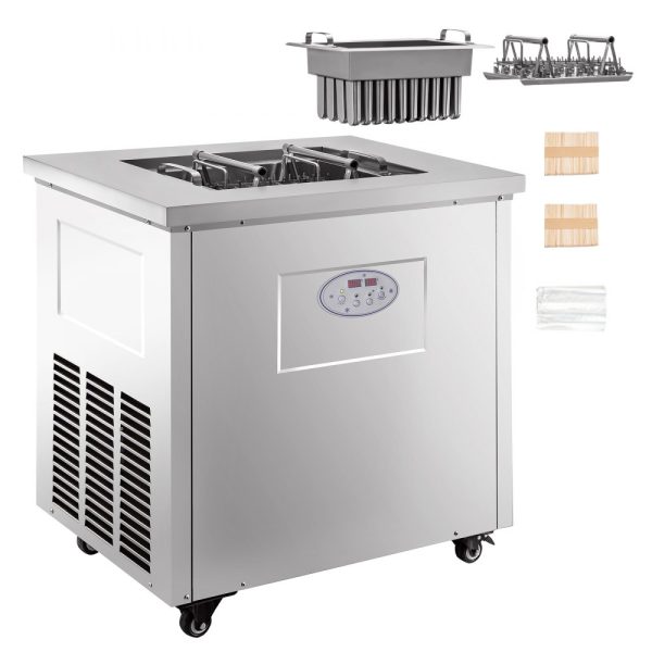 Commercial Ice Popsicle Machine 40-Piece Kit Stainless Steel Lollipop Maker for Bars Cafes Milk Tea Shops