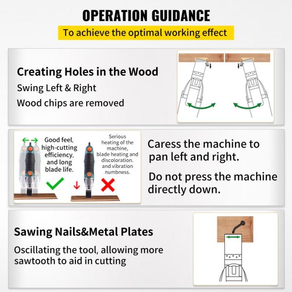 100PCS Oscillating Saw Blades Quick Release Multi-Tool Blades Kit HCS Tool Blades for Wood and Plastic Compatible with Popular Power Tools - Image 6