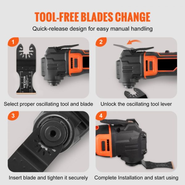 3PCS Carbide Oscillating Tool Blades High-Speed Durable Saw Blades for Hard Materials Metal Nails Bolts Universal Fit for Popular Power Tools - Image 5