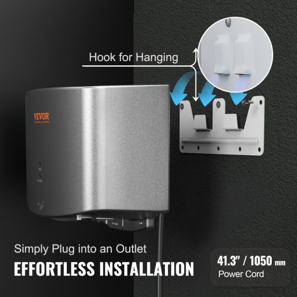 Heavy Duty Commercial Hand Dryer 1400W 120V Automatic High Speed ABS Warm Air Blower Low Noise Effortless Installation - Image 6