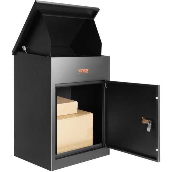 Galvanized Steel Outdoor Mailbox with Coded Lock, Extra Large, Anti-Theft, Waterproof, Wall Mounted 17.3x13.8x22.8 inches for Porch Curbside Delivery