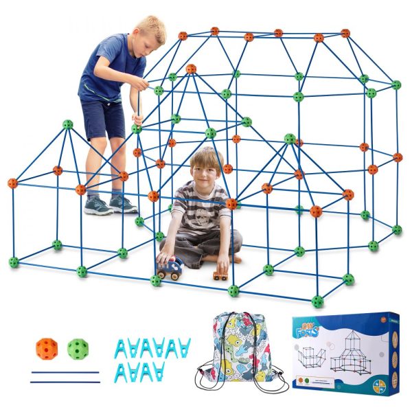Tent Fort Building Kit for Kids STEM Construction Toy Set Castle 180PCS