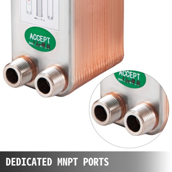 Brazed Plate Heat Exchanger 3x7.5 40 Plates 316L 3/4 MPT B3-12A Beer Wort Chiller Hydronic Heating - Image 5