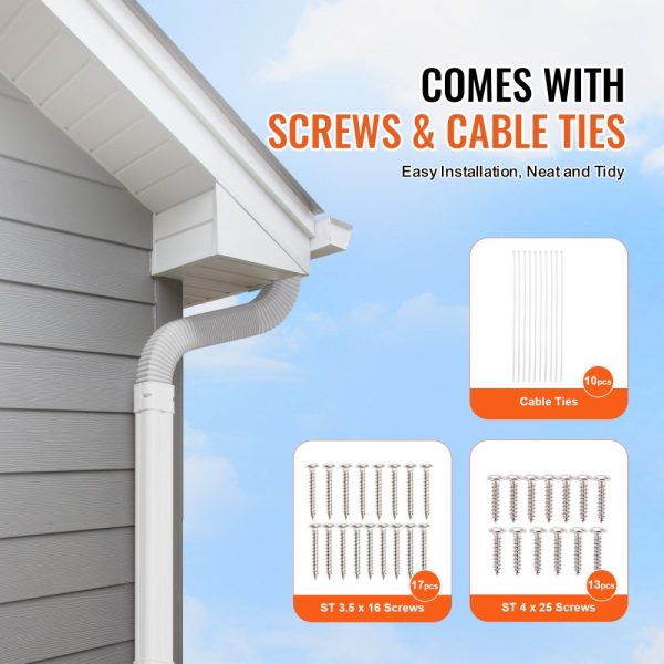 3-inch W x 17.6FT L PVC Decorative Pipe Cover for AC with 4 Straight Ducts, Easy Install & Paintable, White - Image 5