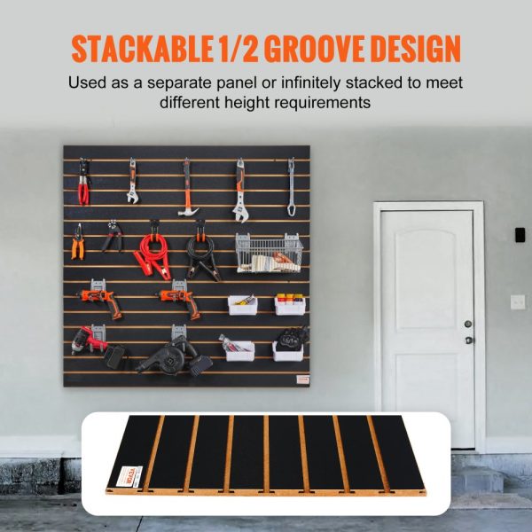Heavy Duty Slatwall Panels 4ft x 2ft Black Garage Storage Organizer for Retail Display and Craft Storage - Image 5