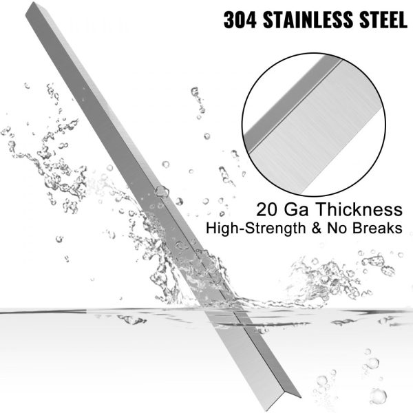 Stainless Steel Wall Corner Guards 1x1x48 Inch 304 Metal Protector 10-Pack 90 Degree Wall Decoration - Image 2