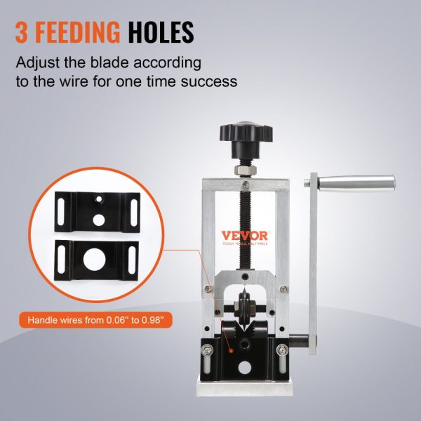 Copper Wire Stripping Machine for 0.06 to 0.98 Inch Wire, Hand Crank or Drill Powered, Visible Depth Reference, Portable Aluminum Frame Wire Peeler for Scrap Recycling - Image 3