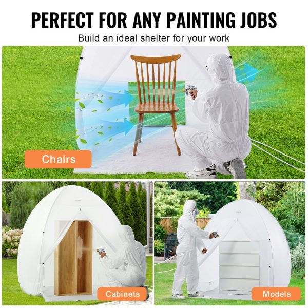 Spray Paint Shelter Portable Spray Paint Tent Booth 60x60x70 in Pop Up - Image 6