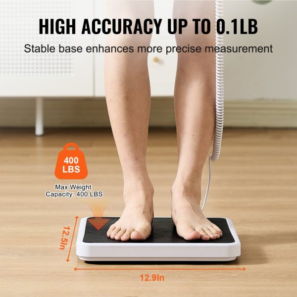 Portable Medical Scale Digital Physician Weight Scale Anti-Slip Mat 400LBS - Image 3