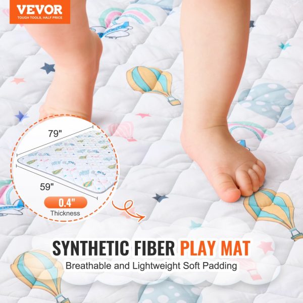 59"x79" Baby Play Mat Kids Crawling Soft Floor Playmat Infant Activity Mat - Image 2