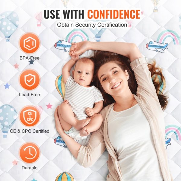 59"x79" Baby Play Mat Kids Crawling Soft Floor Playmat Infant Activity Mat - Image 3