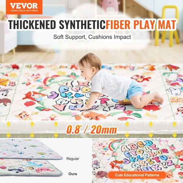 59"x71" Baby Play Mat Kids Crawling Floor Playmat Soft Thickened Mat - Image 2