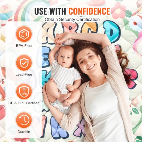 59"x71" Baby Play Mat Kids Crawling Floor Playmat Soft Thickened Mat - Image 3