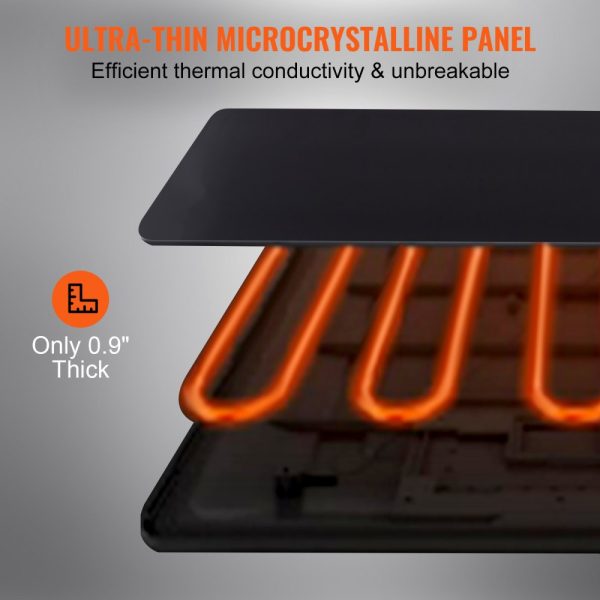 Electric Heating Tray 16.5x11 Portable Tempered Glass for Dinner Catering Parties Events and Holidays Black - Image 5