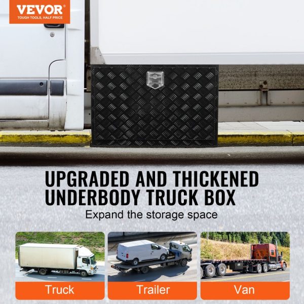 Underbody Aluminum Truck Tool Box 48" x 24" x 24" Trailer RV Tool Storage - Image 2