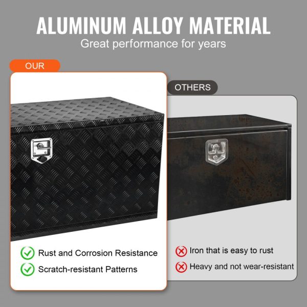 Underbody Aluminum Truck Tool Box 60" x 24" x 24" Trailer RV Tool Storage - Image 4