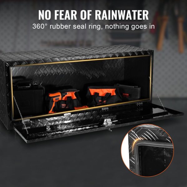 Underbody Aluminum Truck Tool Box 60" x 24" x 24" Trailer RV Tool Storage - Image 5