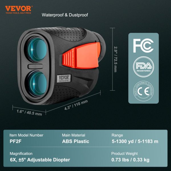 Magnetic Laser Golf Rangefinder 1300 Yards Range 6X Magnification Distance Measurement High-Precision Flag Lock Vibration Slope USB Rechargeable - Image 7