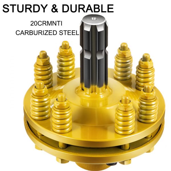 Adjustable PTO Slip Clutch 1 3/8 with 6 Splines Carburized Steel for Tractor Use Rotary Cutter Compatible Yellow - Image 2