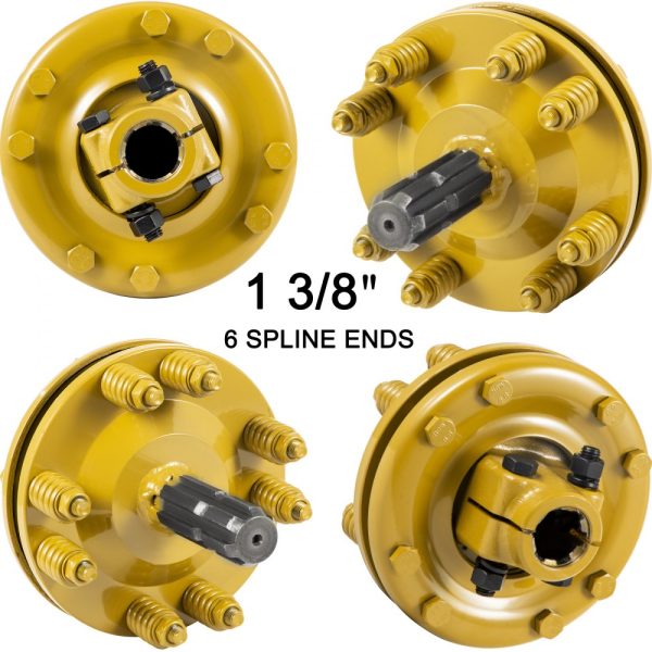 Adjustable PTO Slip Clutch 1 3/8 with 6 Splines Carburized Steel for Tractor Use Rotary Cutter Compatible Yellow - Image 3