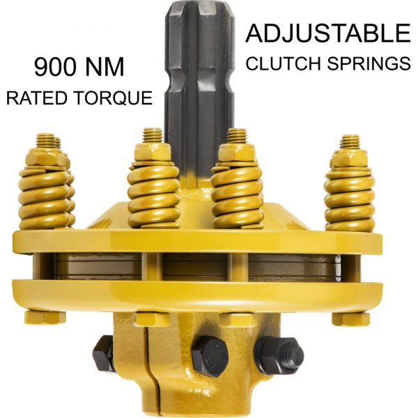 Adjustable PTO Slip Clutch 1 3/8 with 6 Splines Carburized Steel for Tractor Use Rotary Cutter Compatible Yellow - Image 4