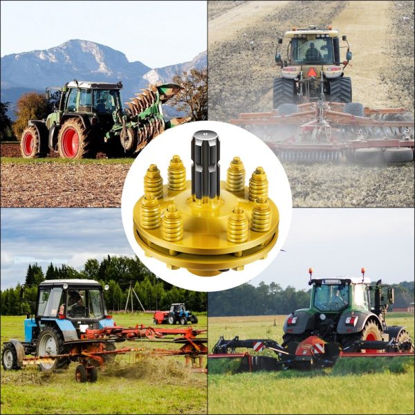 Adjustable PTO Slip Clutch 1 3/8 with 6 Splines Carburized Steel for Tractor Use Rotary Cutter Compatible Yellow - Image 7