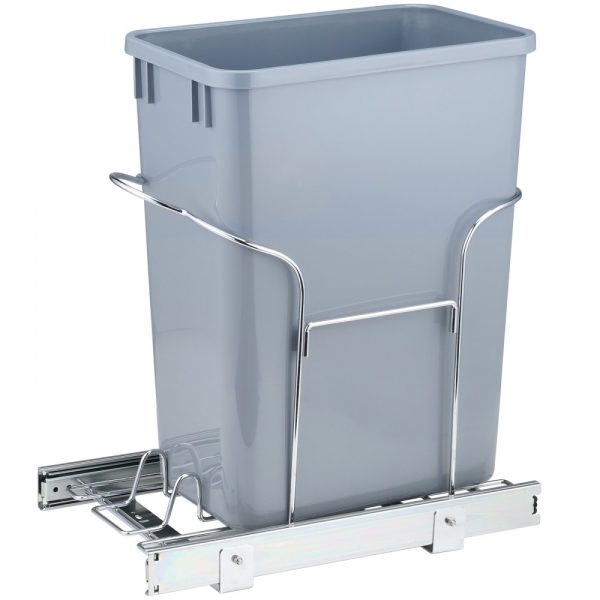 Heavy Duty Pull-Out Trash Can 29L with Slide & Handle for Kitchen Sink Cabinet Under Counter 110 lbs Capacity