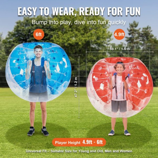Inflatable Bumper BallS 2-Pack 5FT/1.5M Sumo Zorb Balls for Teens & Adults - Image 3
