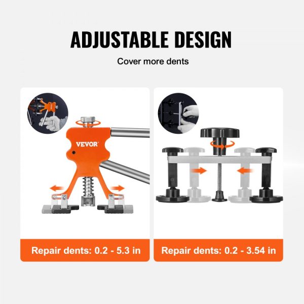 69 Piece Dent Repair Tool Set with Lifting Tools, Bridge Puller, and Slide Hammer for Auto Body and Appliances - Image 4