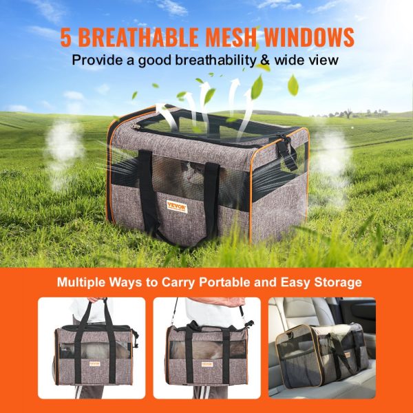 Airline-Approved Wheeled Pet Carrier with Telescoping Handle & Shoulder Strap for Small Pets Under 22 lbs, Including Folding Bowl - Image 5