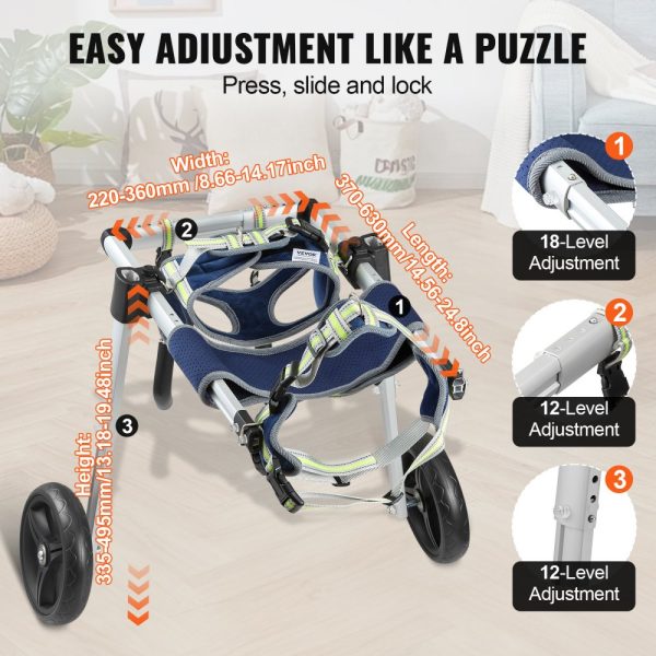 PawCare Dog Wheelchair for Back Legs Support - Lightweight & Adjustable for Injured, Disabled, or Paralyzed Pets with Hind Limb Weakness - Image 4