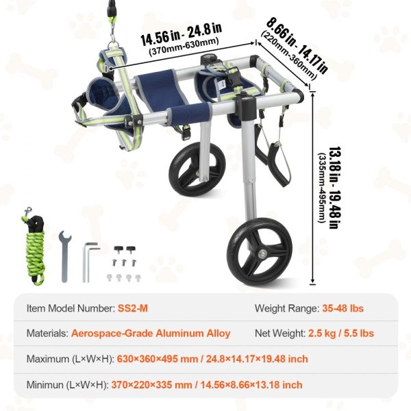 PawCare Dog Wheelchair for Back Legs Support - Lightweight & Adjustable for Injured, Disabled, or Paralyzed Pets with Hind Limb Weakness - Image 7